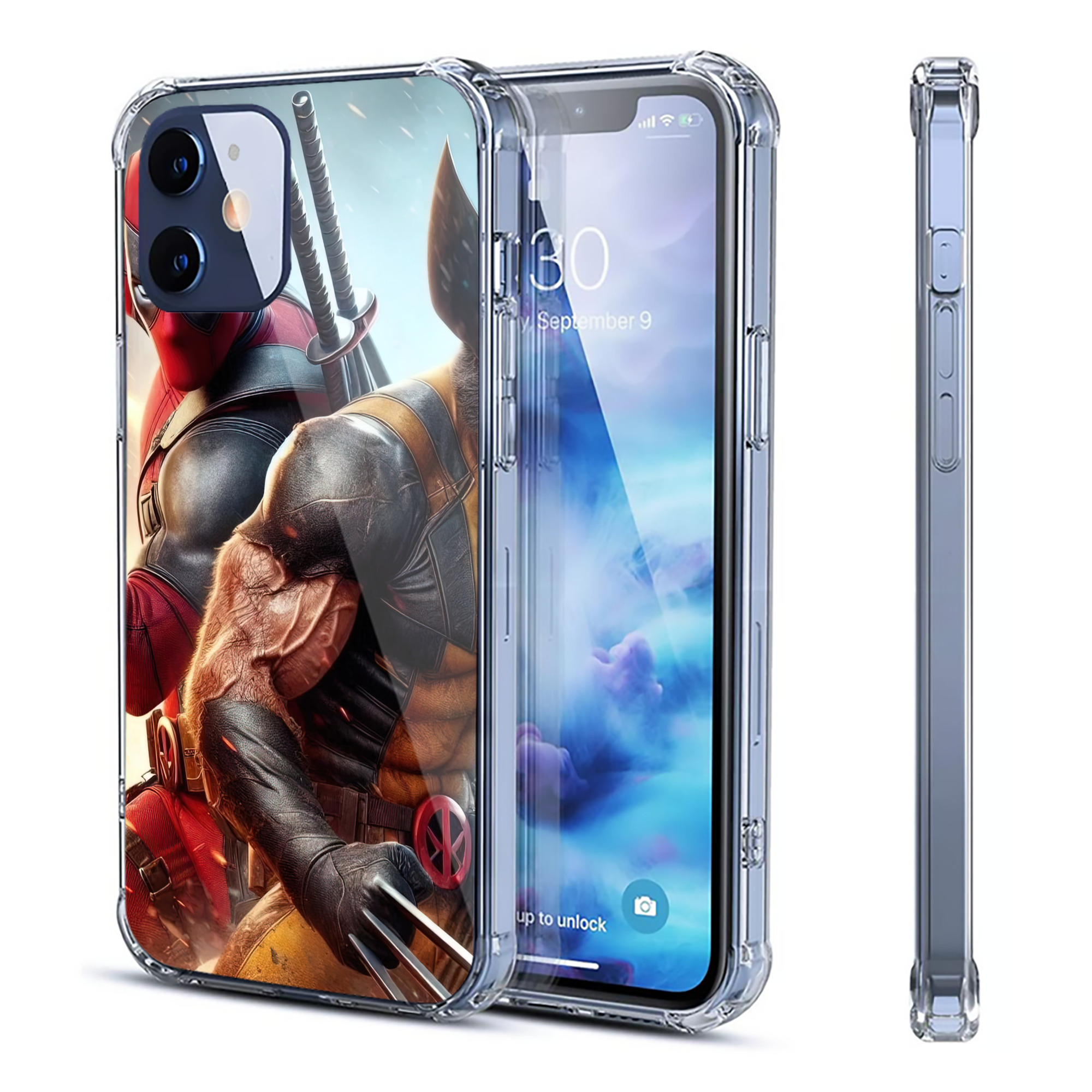 （画像用） Deadpool デッドプール 【iPhone 12シリーズ対応】透明スマホケース（クリアソフトケース）